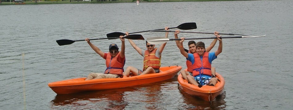 Summer Program Canoeing Students